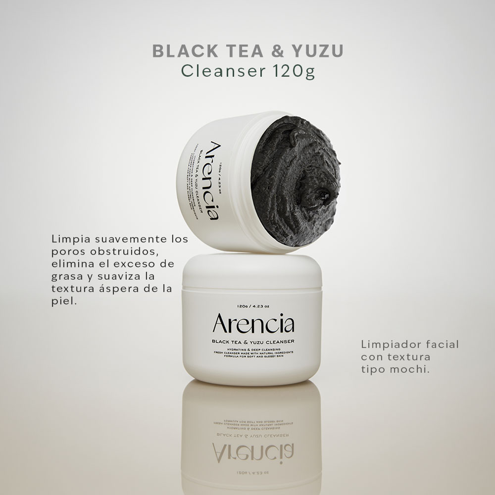 ARENCIA BLACK TEA RICE MOCHI CLEANSER (LIMPIADOR FACIAL CON CARB&Oacute;N ACTIVADO)